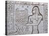 Queen Cleopatra and Stone Carved Hieroglyphics, Egypt-Michele Molinari-Stretched Canvas