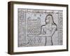 Queen Cleopatra and Stone Carved Hieroglyphics, Egypt-Michele Molinari-Framed Premium Photographic Print