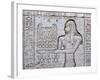 Queen Cleopatra and Stone Carved Hieroglyphics, Egypt-Michele Molinari-Framed Photographic Print