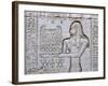 Queen Cleopatra and Stone Carved Hieroglyphics, Egypt-Michele Molinari-Framed Photographic Print