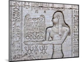 Queen Cleopatra and Stone Carved Hieroglyphics, Egypt-Michele Molinari-Mounted Photographic Print