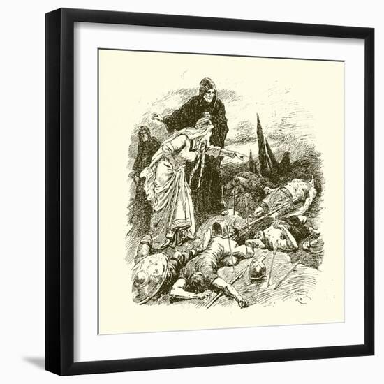 Queen Edith Finding the Body of Harold after the Battle of Hastings-Gordon Frederick Browne-Framed Giclee Print