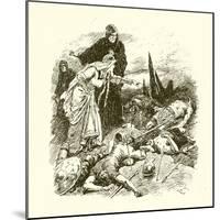 Queen Edith Finding the Body of Harold after the Battle of Hastings-Gordon Frederick Browne-Mounted Giclee Print