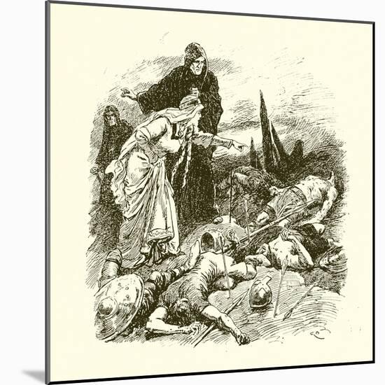 Queen Edith Finding the Body of Harold after the Battle of Hastings-Gordon Frederick Browne-Mounted Giclee Print