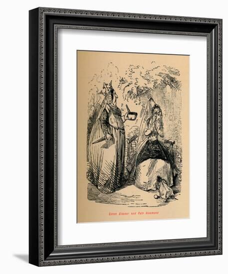 'Queen Eleanor and Fair Rosamond', c1860, (c1860)-John Leech-Framed Giclee Print