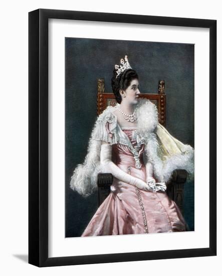 Queen Elena of Italy, Late 19th Century-Giacomo Brogi-Framed Giclee Print