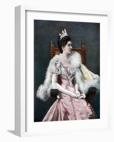 Queen Elena of Italy, Late 19th Century-Giacomo Brogi-Framed Giclee Print