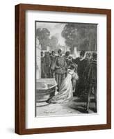 Queen Elisabeth and the Earl of Leicester, 19th Century-Tony Robert-fleury-Framed Giclee Print