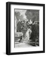 Queen Elisabeth and the Earl of Leicester, 19th Century-Tony Robert-fleury-Framed Giclee Print