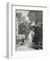 Queen Elisabeth and the Earl of Leicester, 19th Century-Tony Robert-fleury-Framed Giclee Print