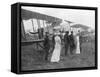 Queen Elisabeth of Belgium Visiting Allied Pilots, C1915-null-Framed Stretched Canvas