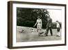 Queen Elizabeith and Family on Lawn-null-Framed Art Print