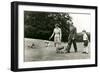 Queen Elizabeith and Family on Lawn-null-Framed Art Print