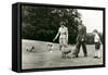 Queen Elizabeith and Family on Lawn-null-Framed Stretched Canvas