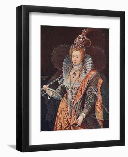 'Queen Elizabeth. An Emblematic Portrait by Zucchero', c1602, (1903)-Federico Zuccaro-Framed Premium Giclee Print