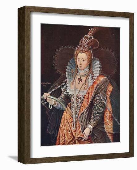 'Queen Elizabeth. An Emblematic Portrait by Zucchero', c1602, (1903)-Federico Zuccaro-Framed Giclee Print