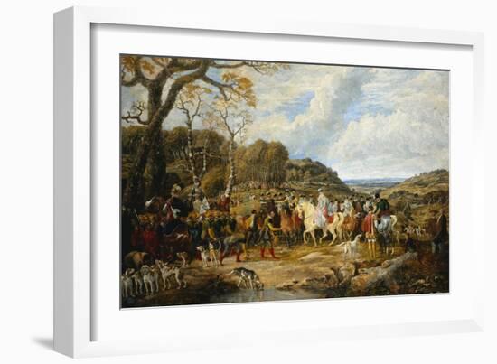 Queen Elizabeth and Her Entourage Riding to the Hunt-Dean Wolstenholme-Framed Giclee Print