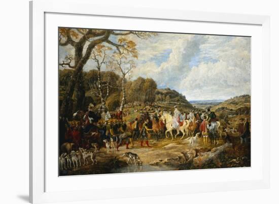 Queen Elizabeth and Her Entourage Riding to the Hunt-Dean Wolstenholme-Framed Giclee Print