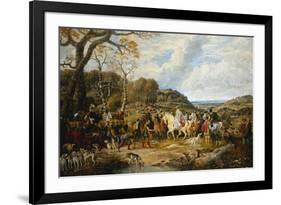 Queen Elizabeth and Her Entourage Riding to the Hunt-Dean Wolstenholme-Framed Giclee Print