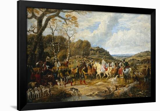 Queen Elizabeth and Her Entourage Riding to the Hunt-Dean Wolstenholme-Framed Giclee Print