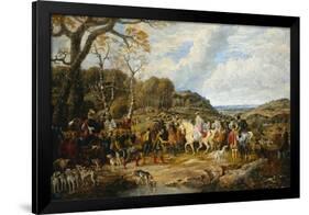 Queen Elizabeth and Her Entourage Riding to the Hunt-Dean Wolstenholme-Framed Giclee Print