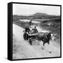 Queen Elizabeth and Prince Charles Touring the Scilly Isles 1967 in a Horse Drawn Cart-null-Framed Stretched Canvas