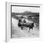 Queen Elizabeth and Prince Charles Touring the Scilly Isles 1967 in a Horse Drawn Cart-null-Framed Photographic Print