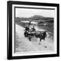 Queen Elizabeth and Prince Charles Touring the Scilly Isles 1967 in a Horse Drawn Cart-null-Framed Photographic Print