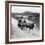 Queen Elizabeth and Prince Charles Touring the Scilly Isles 1967 in a Horse Drawn Cart-null-Framed Photographic Print