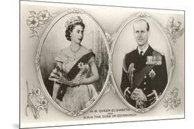 Queen Elizabeth and Prince Philip-null-Mounted Art Print