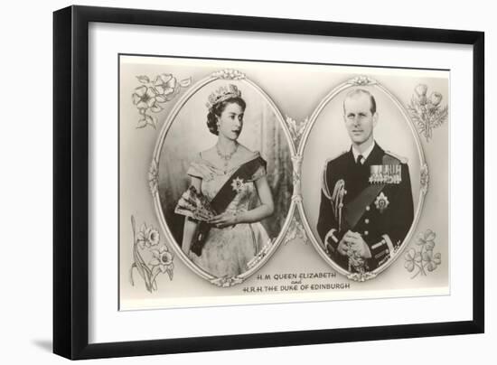 Queen Elizabeth and Prince Philip-null-Framed Art Print