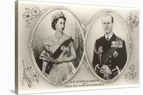 Queen Elizabeth and Prince Philip-null-Stretched Canvas