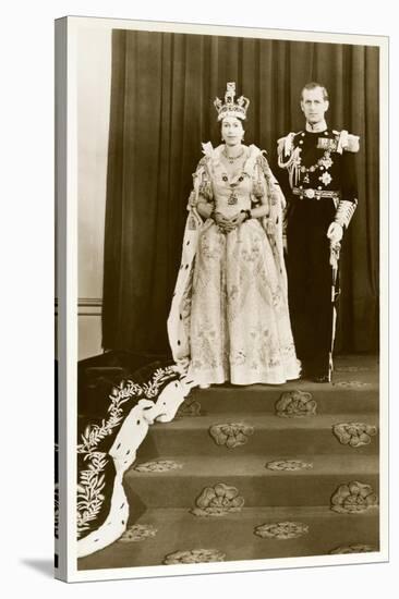 Queen Elizabeth and Prince Philip-null-Stretched Canvas