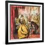 Queen Elizabeth and Shakespeare-English-Framed Giclee Print