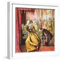 Queen Elizabeth and Shakespeare-English-Framed Giclee Print