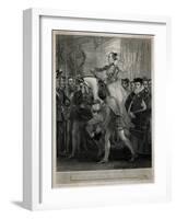 Queen Elizabeth at Tilbury-J. Parker-Framed Art Print