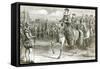 Queen Elizabeth at Tilbury-Matthew White Ridley-Framed Stretched Canvas