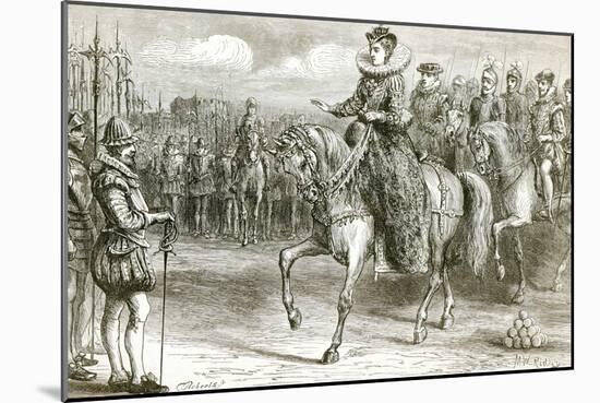 Queen Elizabeth at Tilbury-Matthew White Ridley-Mounted Giclee Print