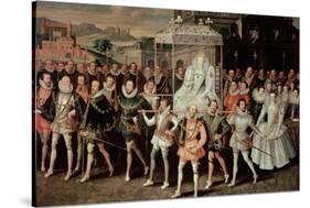 Queen Elizabeth I (1533-1603) Being Carried in Procession (Eliza Triumphans) C.1601-Robert Peake-Stretched Canvas