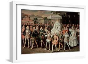 Queen Elizabeth I (1533-1603) Being Carried in Procession (Eliza Triumphans) C.1601-Robert Peake-Framed Giclee Print