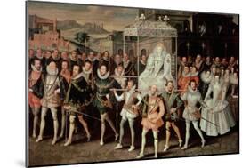 Queen Elizabeth I (1533-1603) Being Carried in Procession (Eliza Triumphans) C.1601-Robert Peake-Mounted Giclee Print