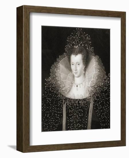 Queen Elizabeth I (1533-1603) from 'Gallery of Portraits', Published in 1833-null-Framed Giclee Print