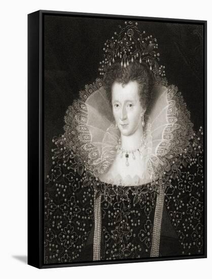 Queen Elizabeth I (1533-1603) from 'Gallery of Portraits', Published in 1833-null-Framed Stretched Canvas