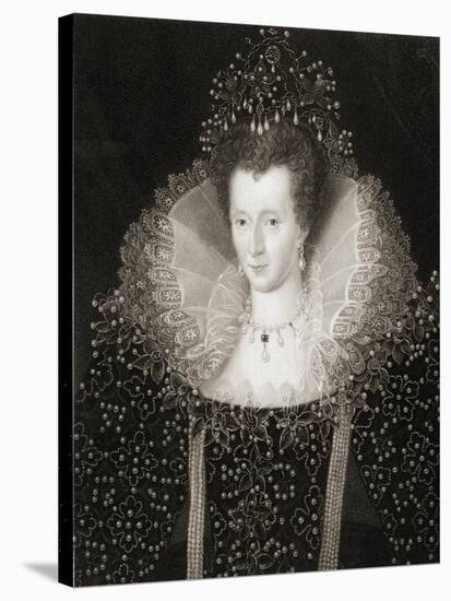 Queen Elizabeth I (1533-1603) from 'Gallery of Portraits', Published in 1833-null-Stretched Canvas