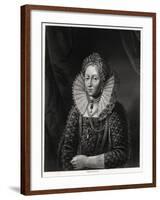 Queen Elizabeth I, 19th Century-W Holl-Framed Giclee Print