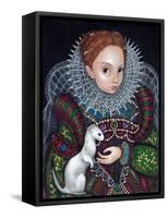 Queen Elizabeth I and an Ermine - a Tudor Portrait-Jasmine Becket-Griffith-Framed Stretched Canvas