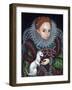 Queen Elizabeth I and an Ermine - a Tudor Portrait-Jasmine Becket-Griffith-Framed Art Print