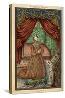 Queen Elizabeth I at Prayer, 1569-null-Stretched Canvas