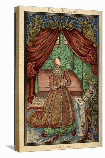 Queen Elizabeth I at Prayer, 1569-null-Stretched Canvas