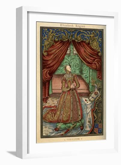 Queen Elizabeth I at Prayer, 1569-null-Framed Giclee Print
